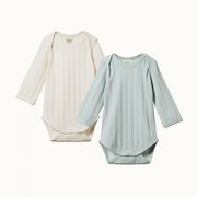 Nature Baby LS Bodysuit Derby 2 Pack-bodysuits-and-rompers-Bambini