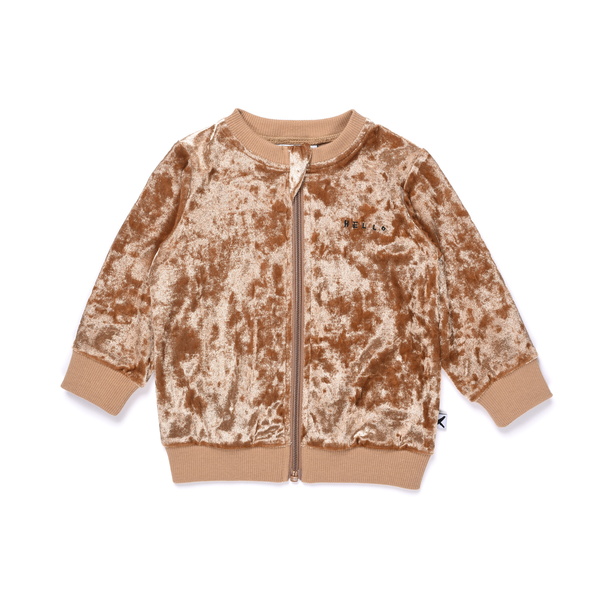 Buy Minti Baby Velvet Zip Up Crew Online At Bambini NZ