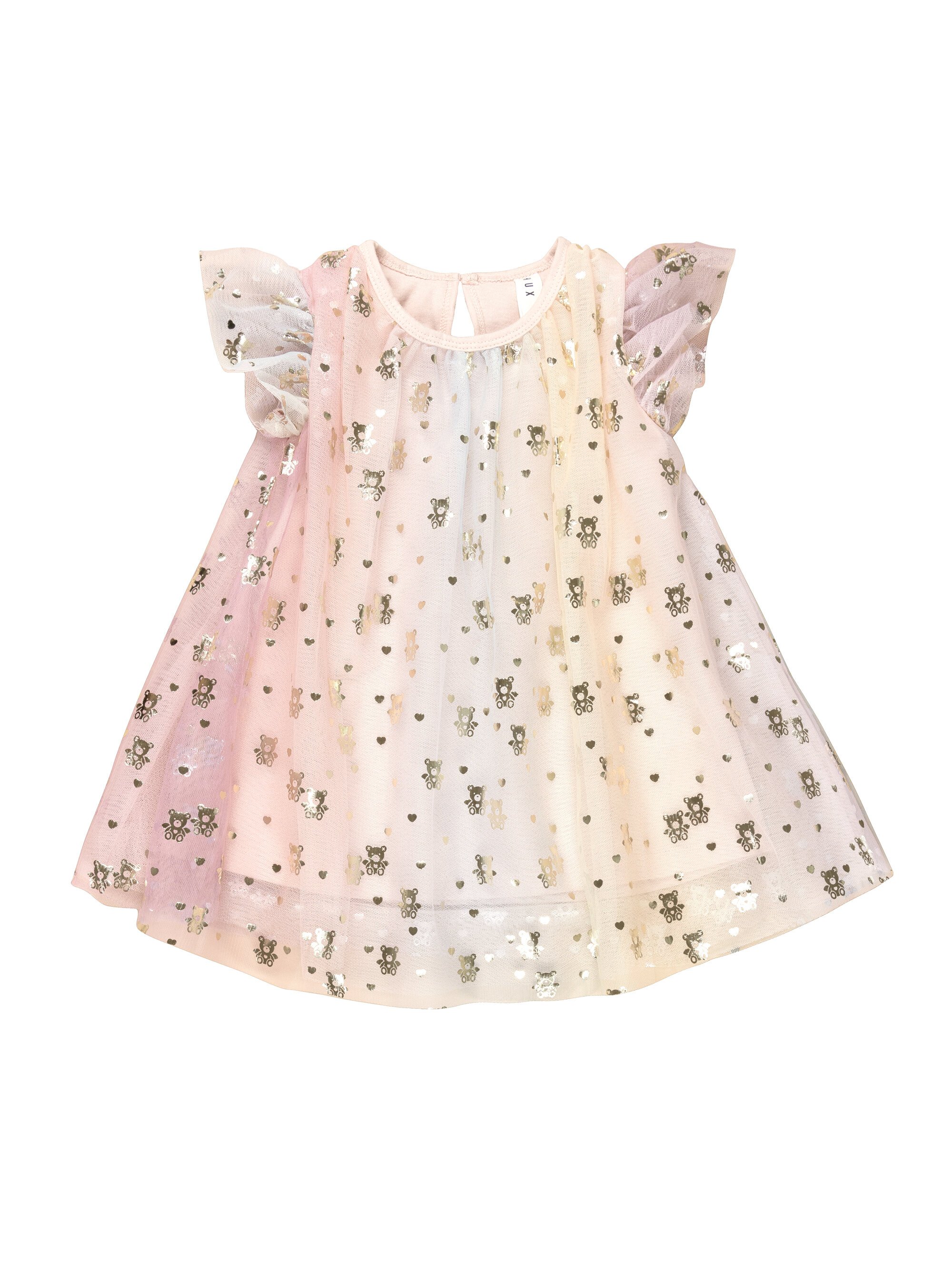 Angel Baby Silver Sequins Pink And Green Girls Party Frock – Globalstock