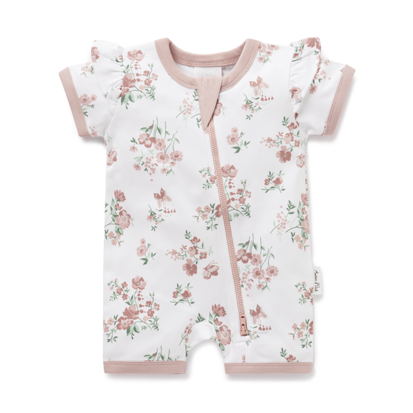 Aster & Oak Primrose Zip Romper - Shop Baby Onesies Online NZ | Bambini ...