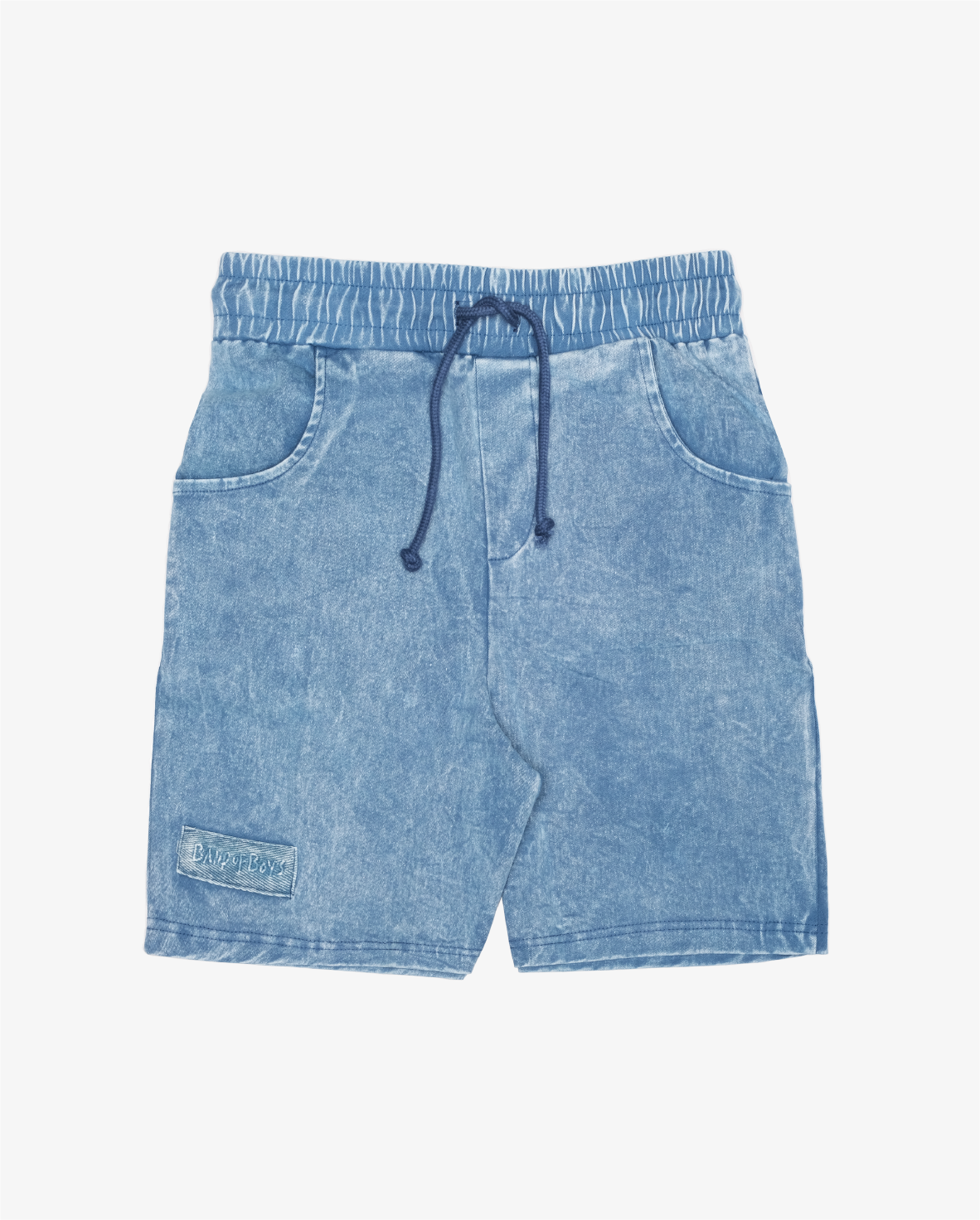 Elastic band clearance denim shorts