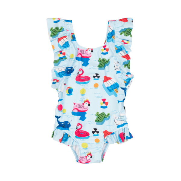 Rock Your Kid Pool Party One-Piece - Girls Swimwear | Kids Clothes ...