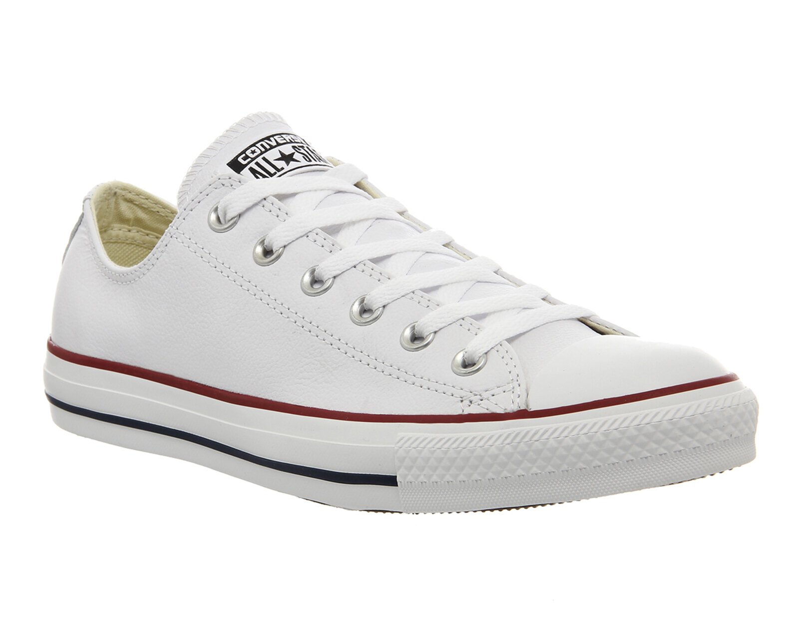 womens white leather converse trainers