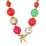 Pink Poppy Bright Bow Necklace-Bracelet Set