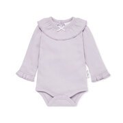 Aster & Oak Lavender Pointelle Rib Onesie-tops-Bambini