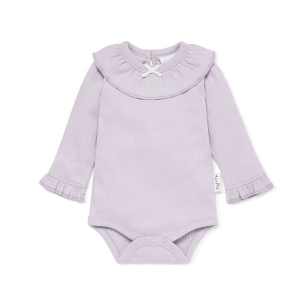 Aster & Oak Lavender Pointelle Rib Onesie