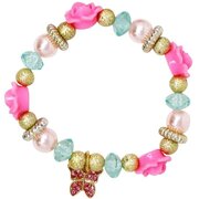 Pink Poppy Butterfly Flower Bracelet-jewellery-Bambini