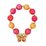 Pink Poppy Vibrant Butterfly Bracelet