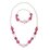 Pink Poppy Pearl Beaded Necklace and Bracelet Set