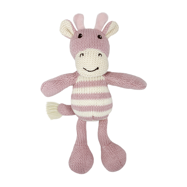 Lily & George Ellie Stripey Giraffe Rattle