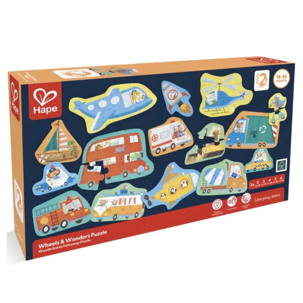 Hape Wheels & Wonder Puzzle