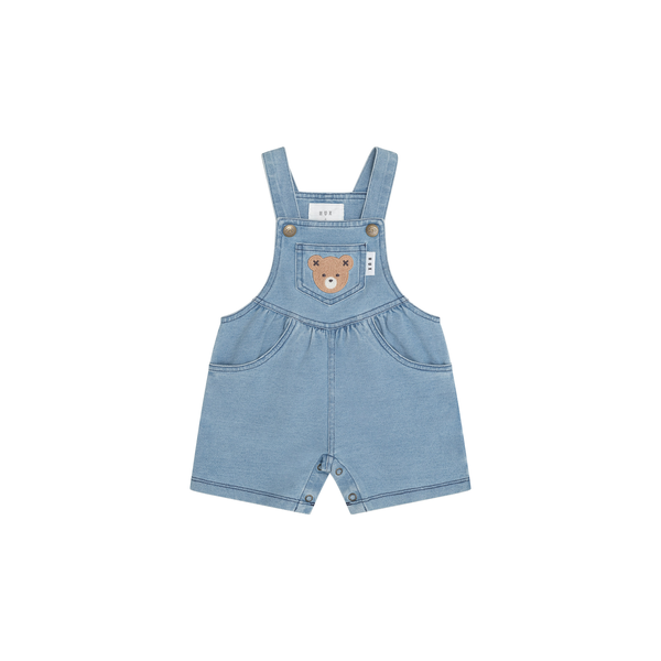 Huxbaby Huxbear Knit Denim Short Overalls