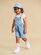 Huxbaby Huxbear Knit Denim Short Overalls