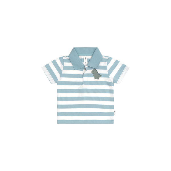 Huxbaby T-Rex Stripe Polo T-Shirt