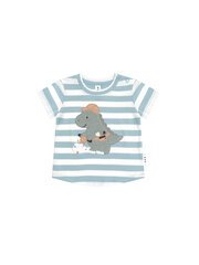 Huxbaby Construction Dino Stripe T-Shirt-tops-Bambini