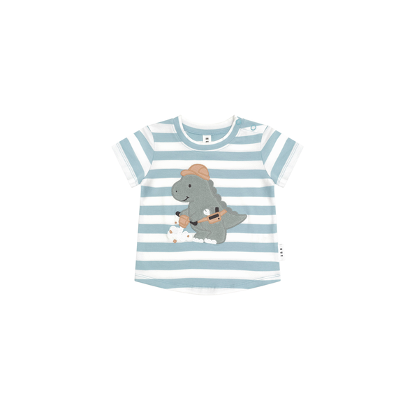 Huxbaby Construction Dino Stripe T-Shirt