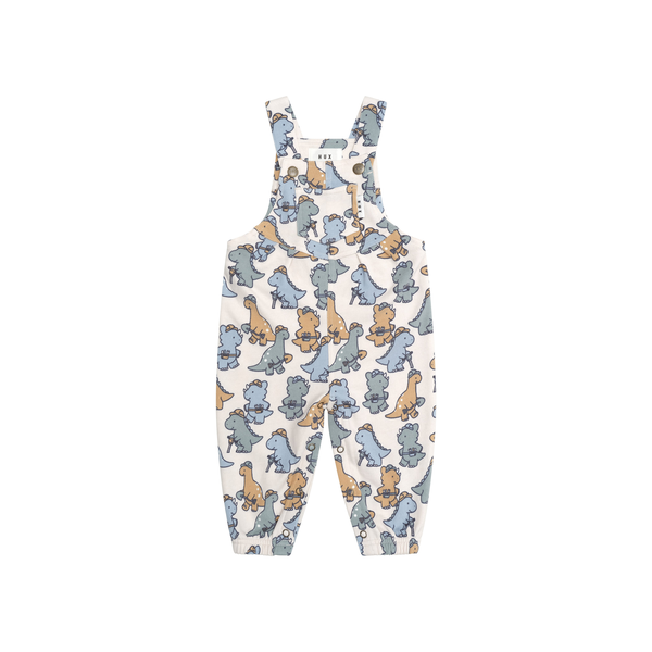 Huxbaby Construction Dinos Overalls