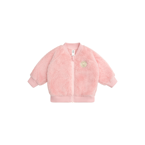 Huxbaby Unicorn Heart Faux Fur Jacket