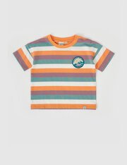 Goldie + Ace Dino Valley Nostalgia Stripe T-Shirt-tops-Bambini