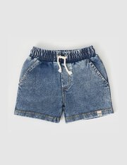 Goldie + Ace Noah French Terry Denim Look Short-pants-and-shorts-Bambini