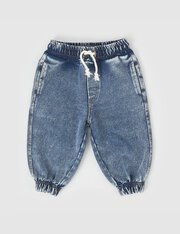 Goldie + Ace Leo French Terry Denim Look Jogger-pants-and-shorts-Bambini