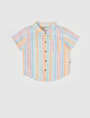 Goldie + Ace Holiday Linen Shirt-tops-Bambini