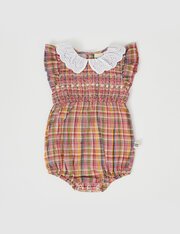 Goldie + Ace Lani Smocked Romper-bodysuits-and-rompers-Bambini