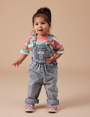 Goldie + Ace Austin Vintage Washed Denim Overalls-jumpsuits-and-overalls-Bambini