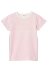 Milky Pink Stripe Rib Tee-tops-Bambini