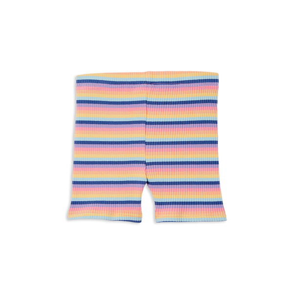 Milky Multi Stripe Rib Bike Short