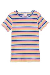 Milky Multi Stripe Rib Tee-tops-Bambini