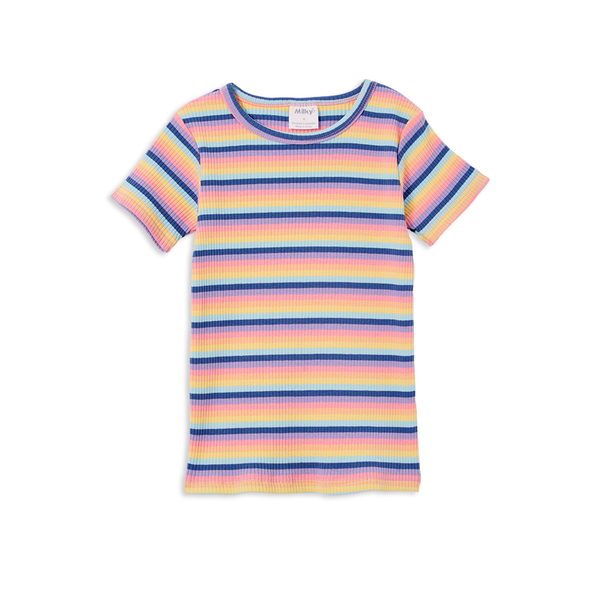 Milky Multi Stripe Rib Tee