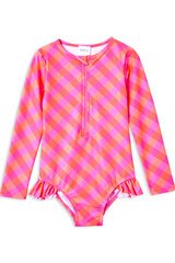 Milky Check LS Swimsuit-swimwear-Bambini