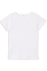 Milky White Rib Tee-tops-Bambini