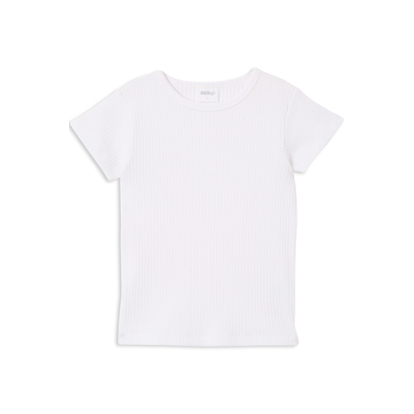 Milky White Rib Tee