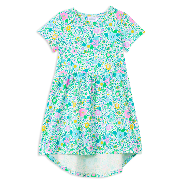 Milky Blossom Hi-Lo Dress