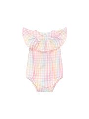 Huxbaby Rainbow Check Frill Onsie-bodysuits-and-rompers-Bambini