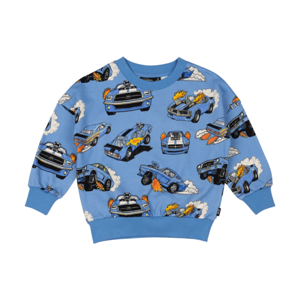 Rock Your Kid Blue Cars Sweatshirt