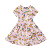 Rock Your Kid Unicorn Rainbow Waisted Dress-dresses-and-skirts-Bambini