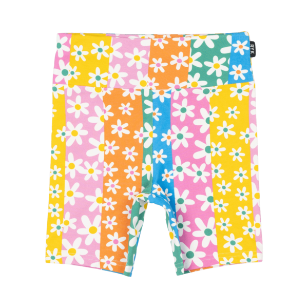 Rock Your Kid Floral Stripe Bikes Shorts