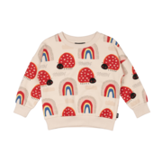 Rock Your Kid Love Bug Rainbow Sweatshirt-tops-Bambini