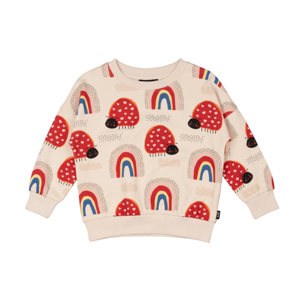 Rock Your Kid Love Bug Rainbow Sweatshirt