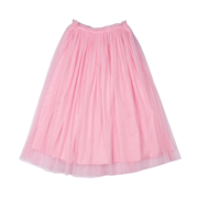 Rock Your Kid Pink Tulle Overlay Maxi Skirt-dresses-and-skirts-Bambini