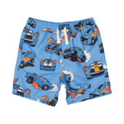 Rock Your Kid Blue Car Boardshort-swimwear-Bambini