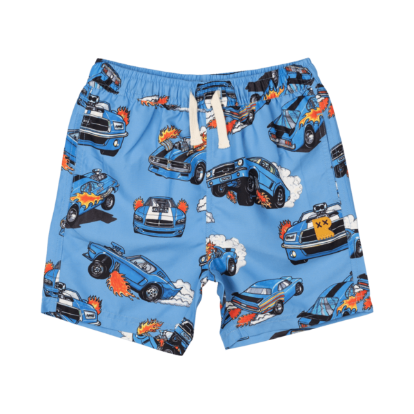 Rock Your Kid Blue Car Boardshort