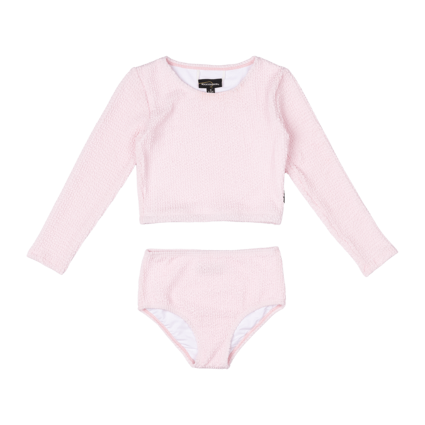 Rock Your Kid Pink Crinkle Rashie Set