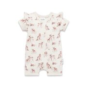 Aster & Oak Fawn Meadow Zip Romper-bodysuits-and-rompers-Bambini