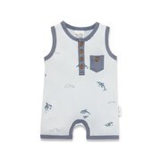 Aster & Oak Orca Henley Romper-bodysuits-and-rompers-Bambini