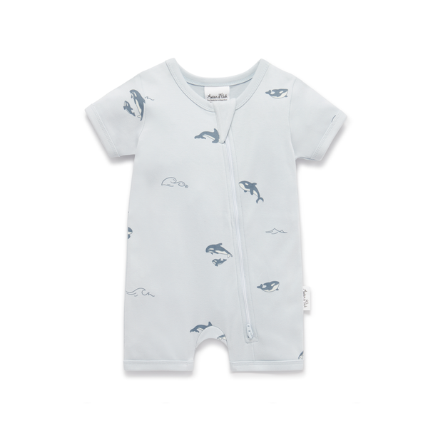 Aster & Oak Orca Zip Romper