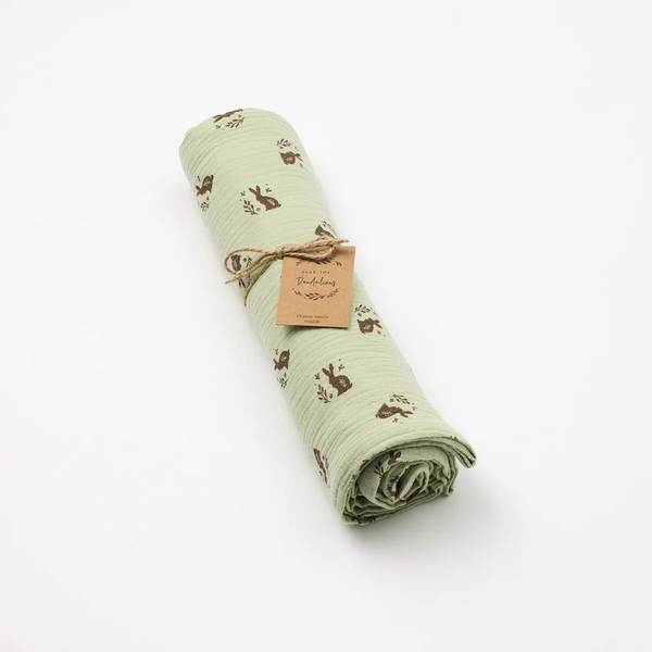 Over The Dandelions Muslin Swaddle